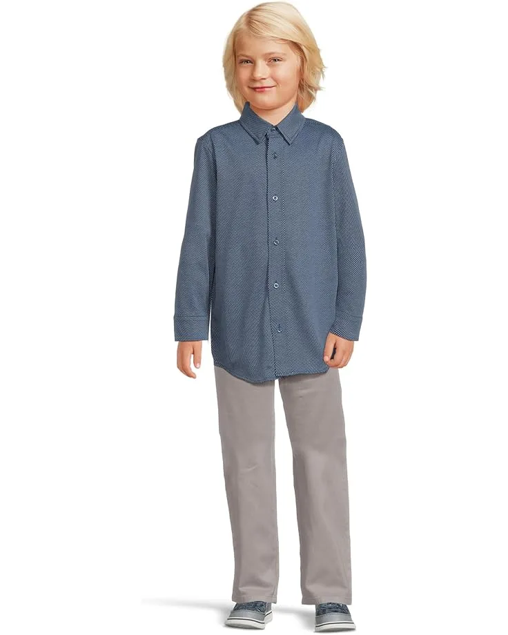 Рубашка Johnston & Murphy Kids XC Flex Stretch Long-Sleeve Shirt (Big Kid), Navy — фото 4