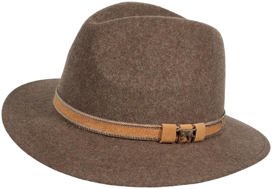 

Охотничья шапка SkogenВ с кожаным браслетом Охотничья собака коричневого или оливкового цвета из шерстяного войлока НОВАЯ