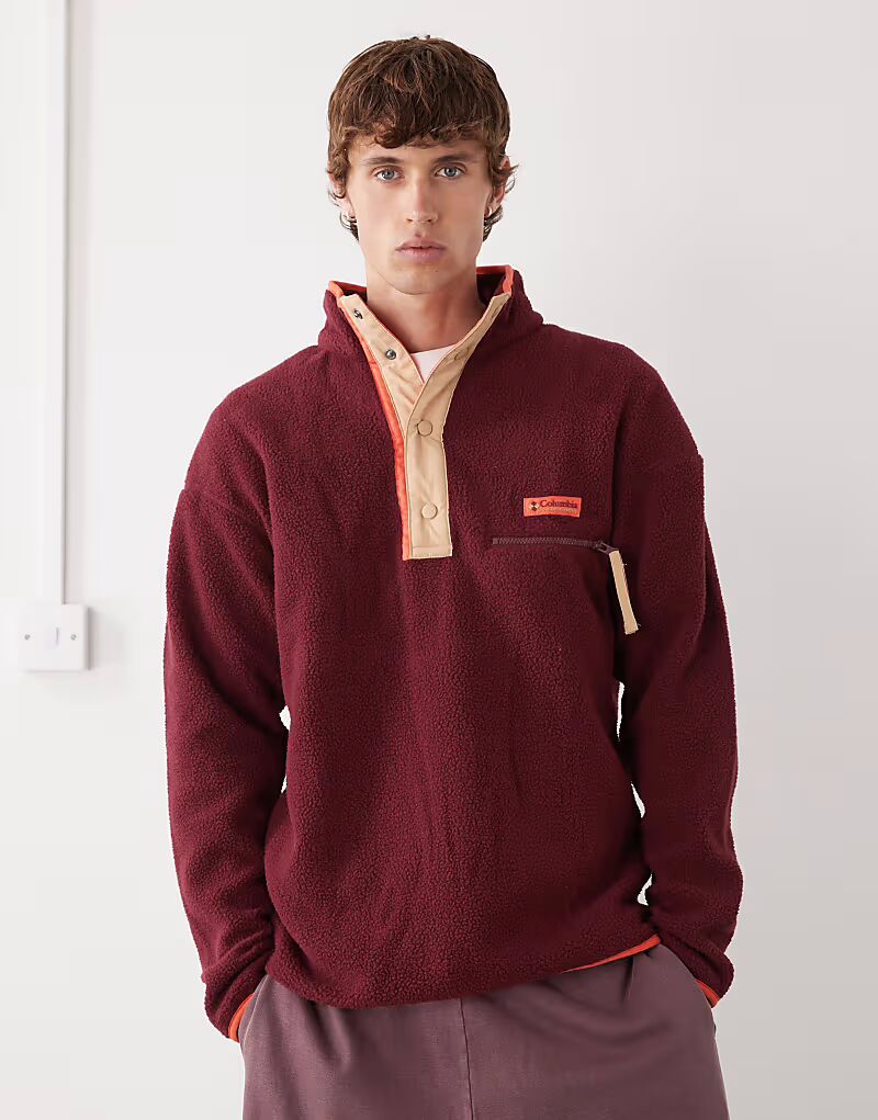 

Флис Helvetia II с полукнопкой, бордовый Columbia