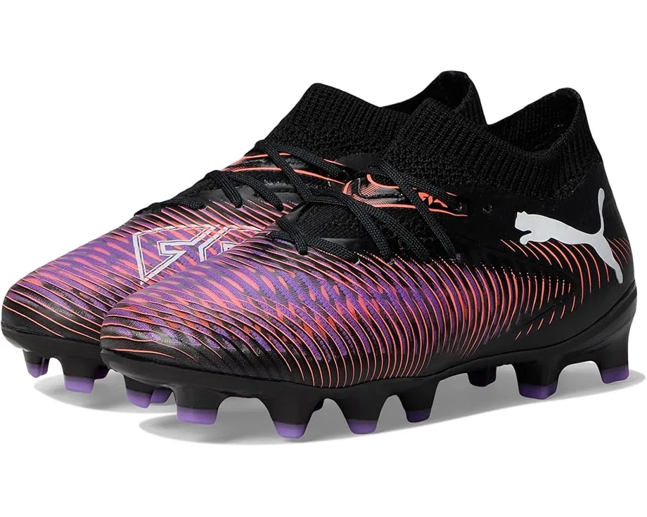 Кроссовки PUMA Kids Future 8 Pro Firm Ground/Artificial Ground (Little Kid/Big Kid), PUMA Black/PUMA White/Glowing Red