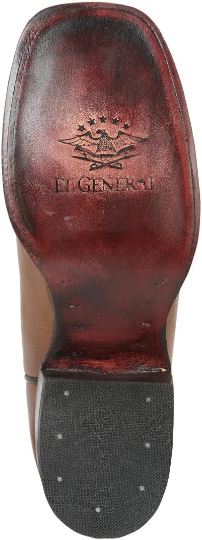 Мужские ковбойские сапоги El General Western, премиальная коричневая кожа Generic — фото 4