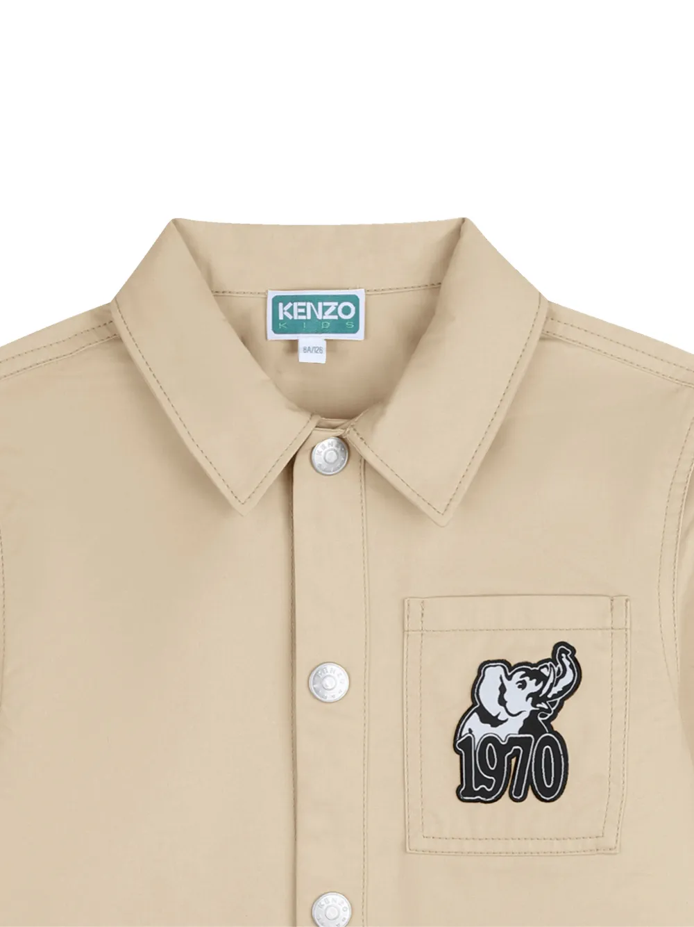 Куртка с накладными карманами Kenzo Kids, бежевый — фото 3