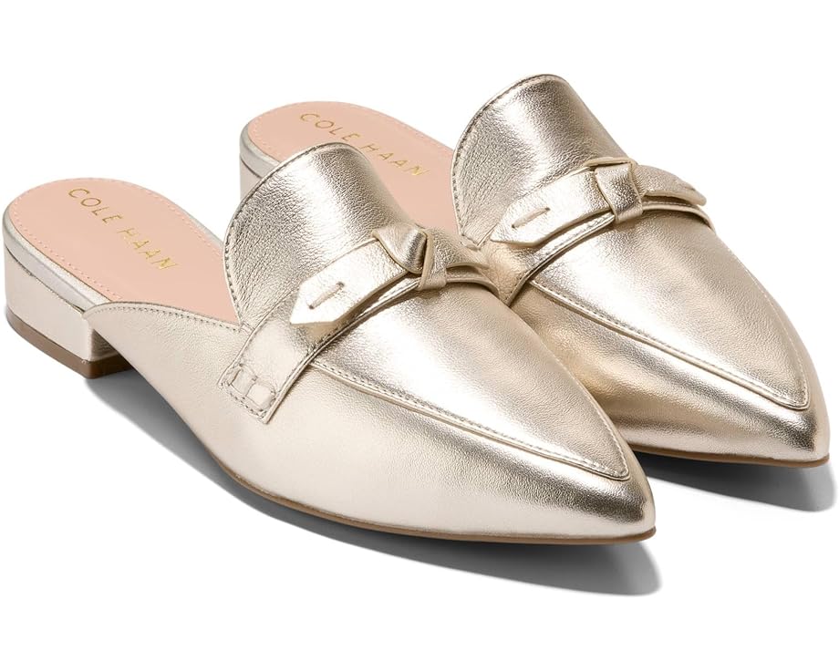 

Лоферы Cole Haan Piper Bow Mule, цвет Soft Gold Leather