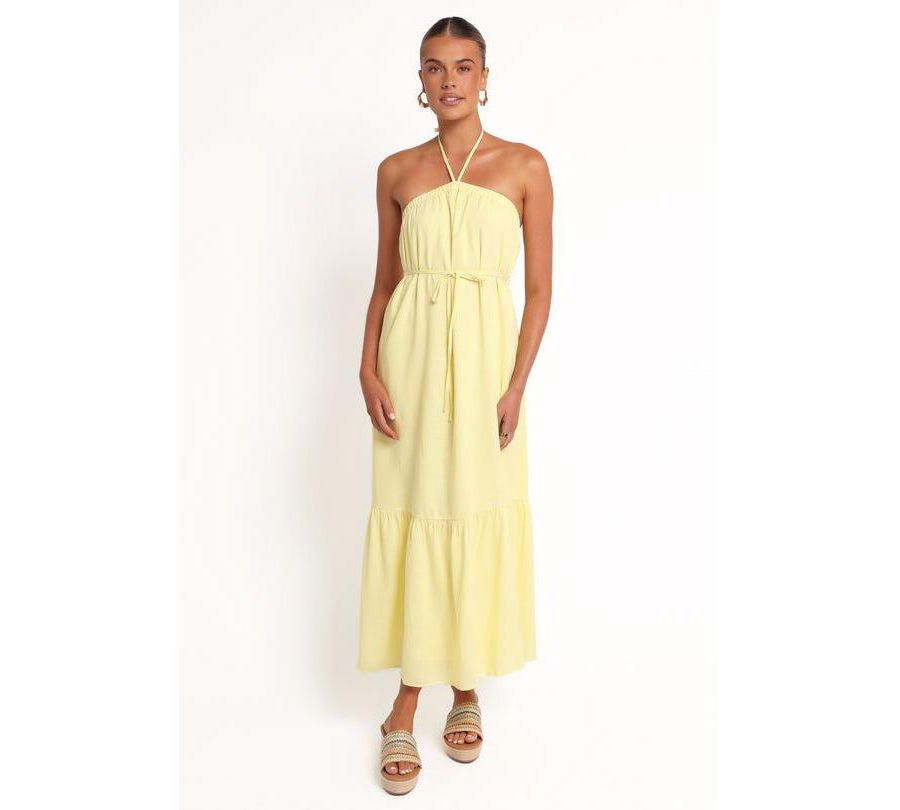 

Женское длинное платье с завязками на шее Petal and Pup, Lemon
