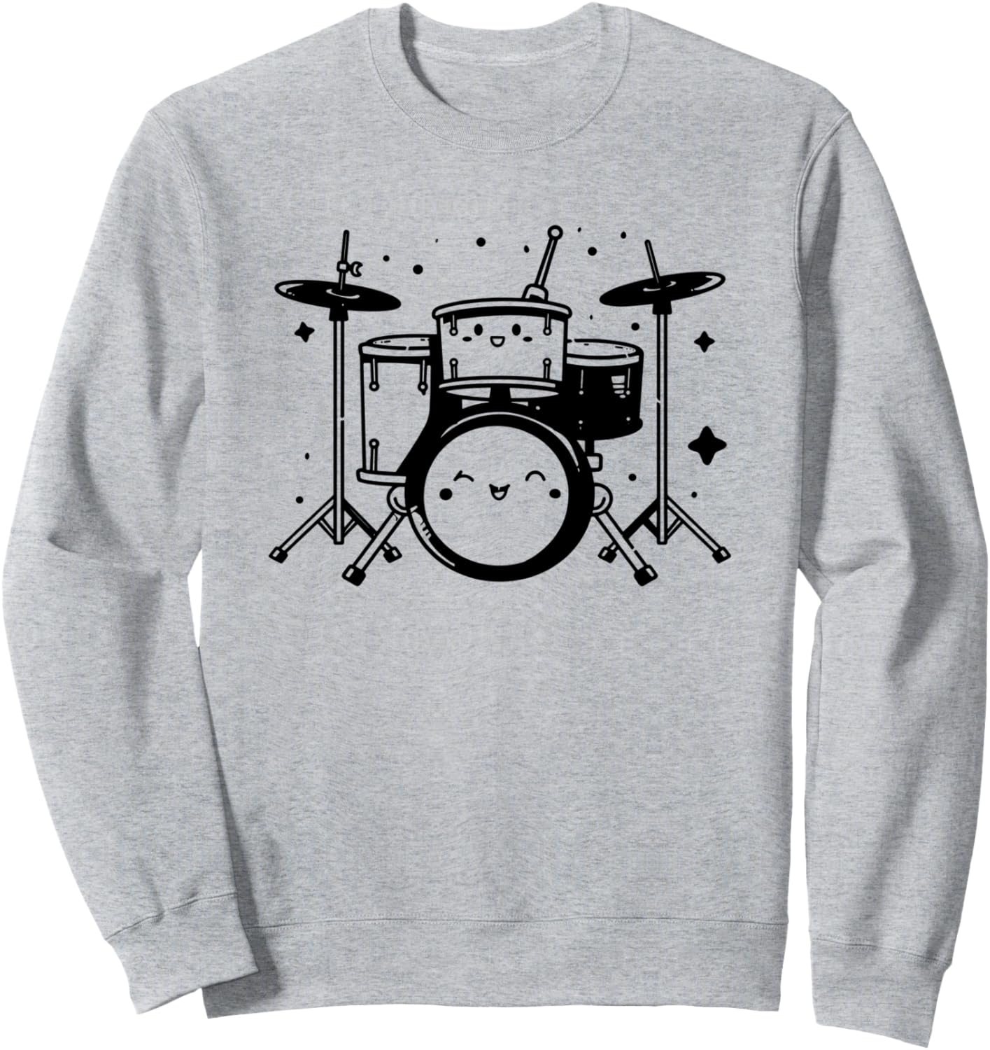 

Толстовка с изображением ударной установки в стиле комиксов для музыкальной группы Funny Music Band Shirts And Giveaways, серый