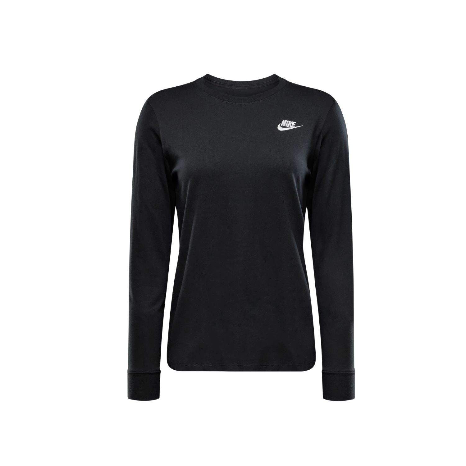 

Nike Футболка Club для женщин, черно-белая, Черный, Nike Футболка Club для женщин, черно-белая