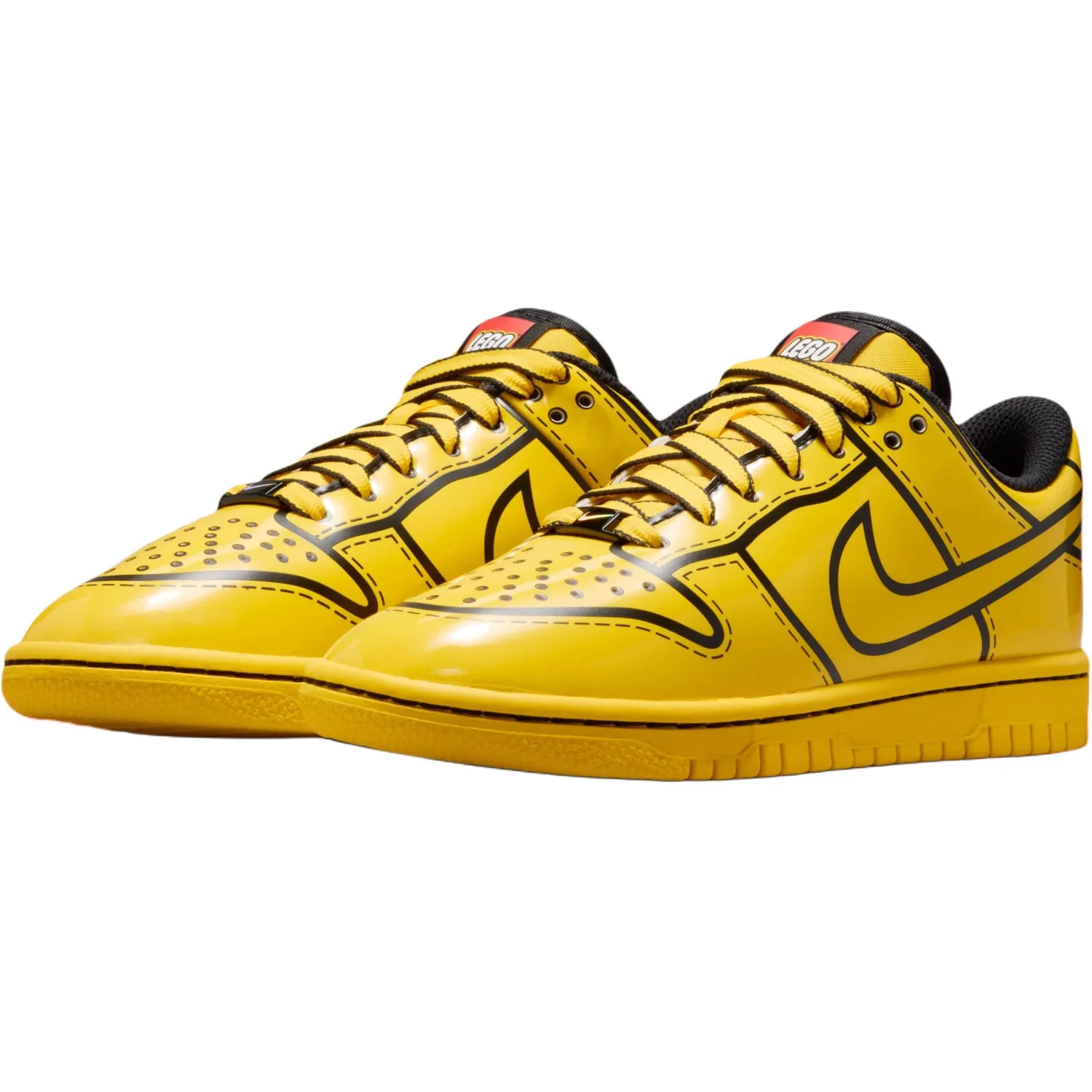 Nike LEGO Dunk Low детские кроссовки для скейтбординга Parade Yellow/Black — фото 4