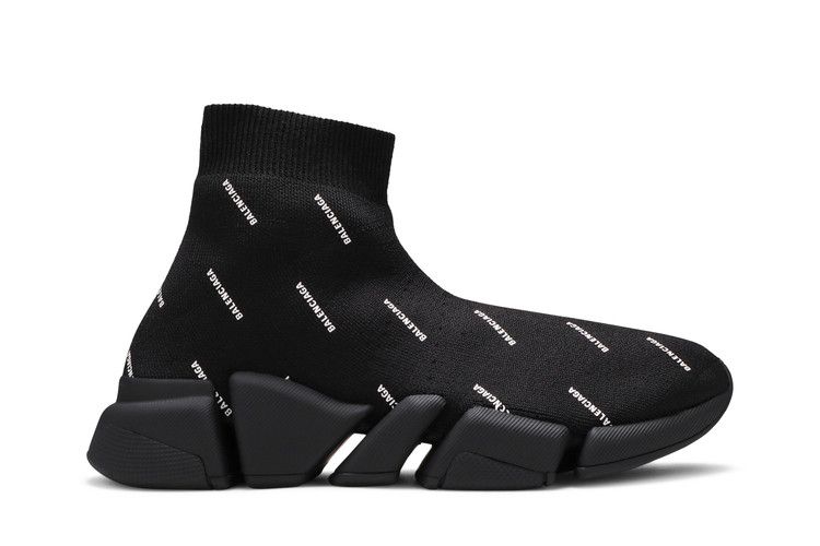 Кроссовки Balenciaga Balenciaga Wmns Speed 2.0 Sneaker 'Allover Logo - Black', черный — фото 2