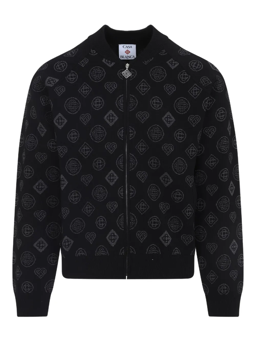 

Куртка на молнии с логотипом CASABLANCA, черный