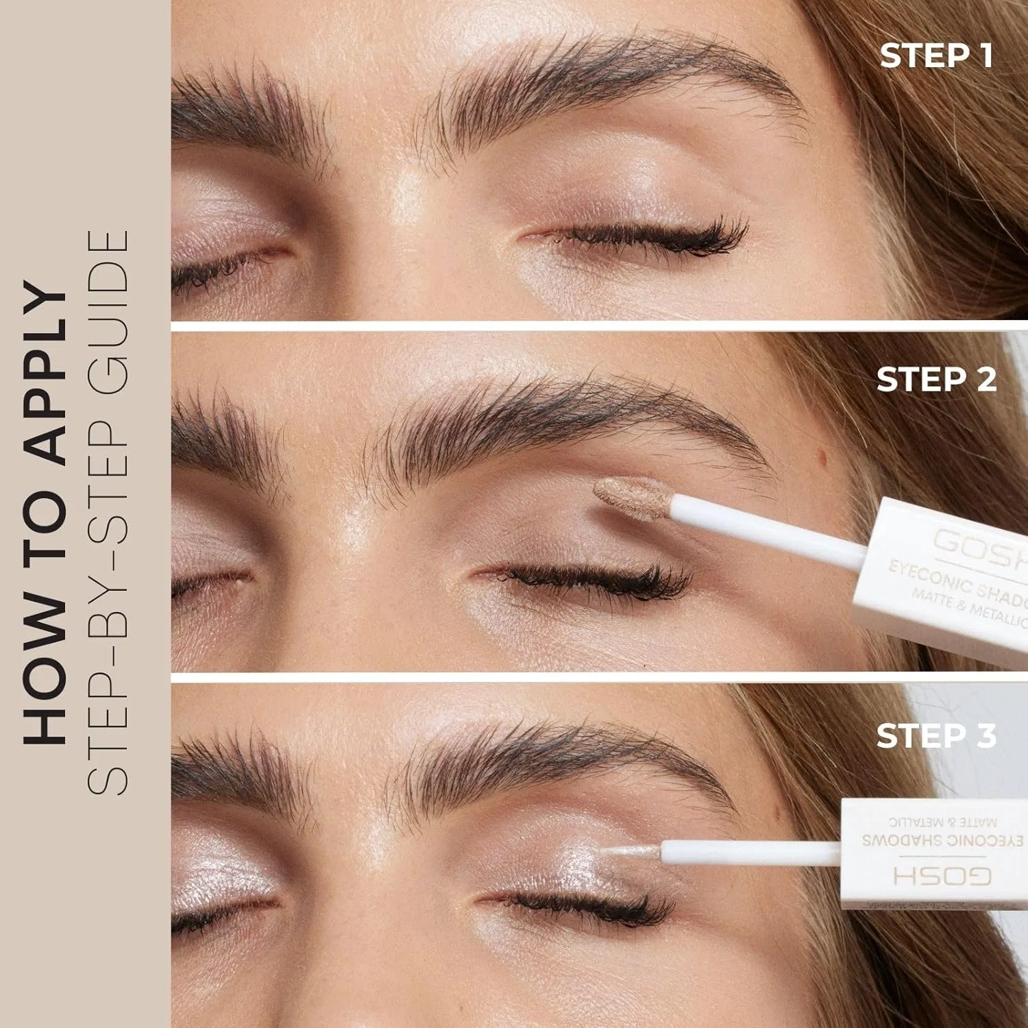 Двусторонние тени для век GOSH Eyeconic Eyeshadow 2-в-1 No brand, 001 Basic B — фото 3