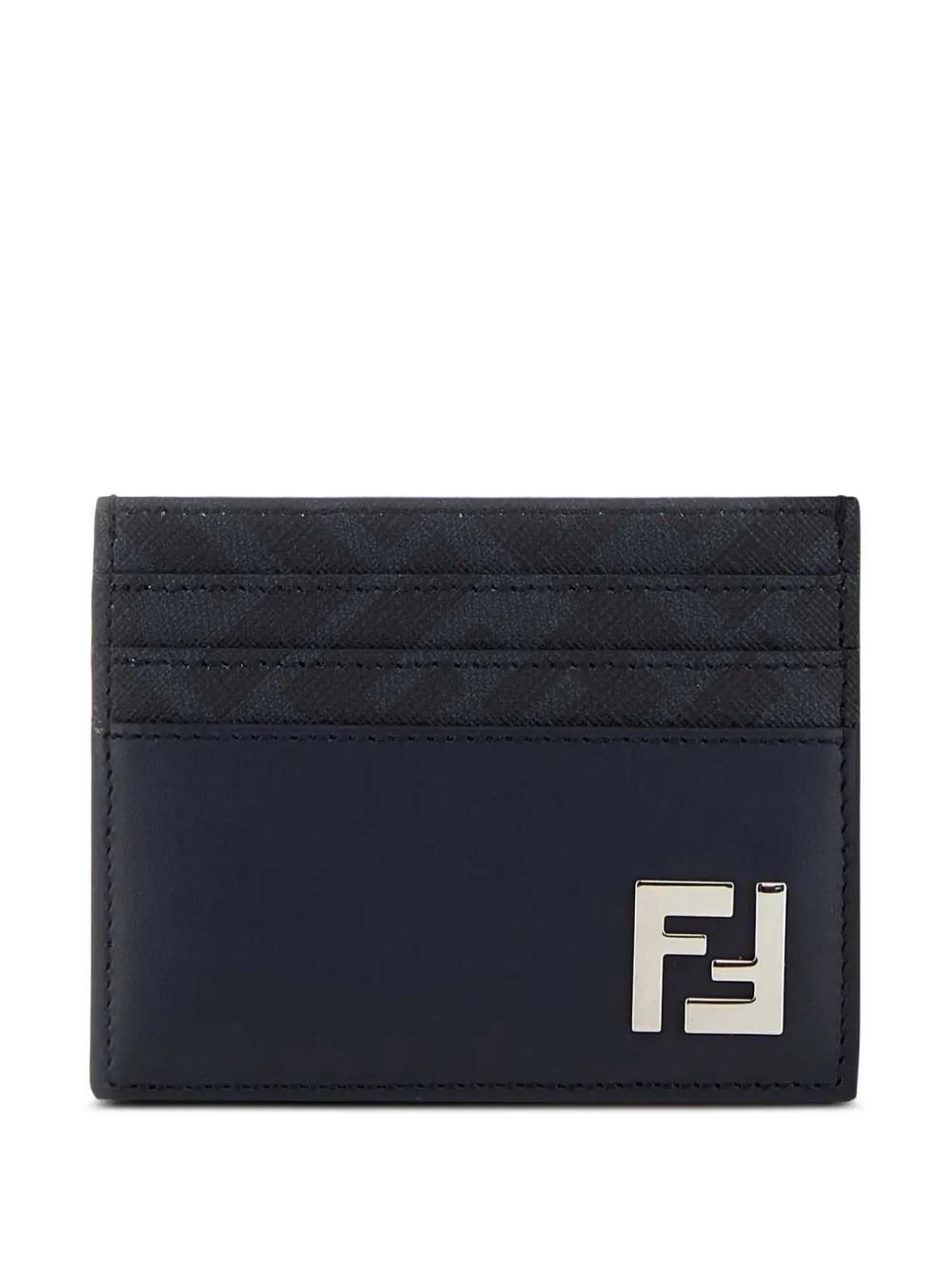 

Кожаный держатель для карт с логотипом Fendi, синий