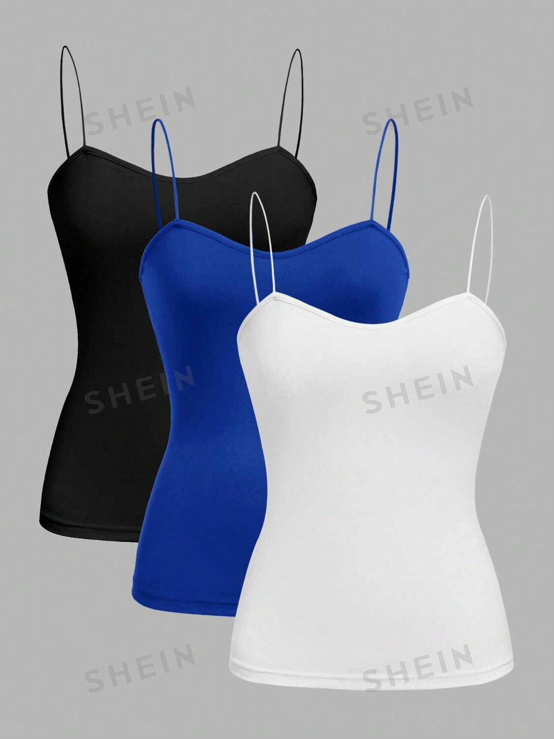 

Майка женская Shein Ezwear облегающая, 3 штуки