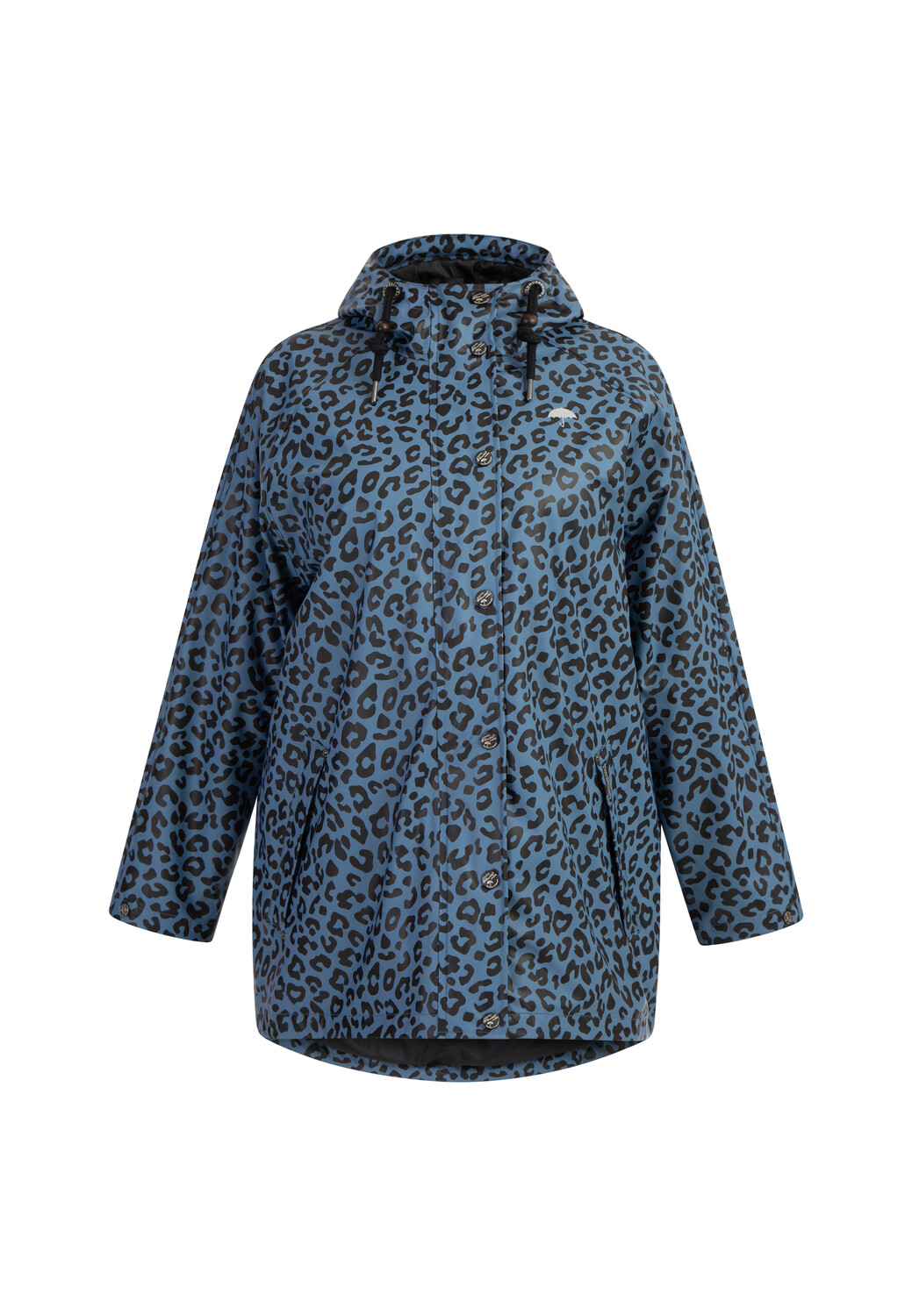 

Дождевик Schmuddelwedda Plus Size Mit Leoprint, цвет Blau Grau Schwarz Leo
