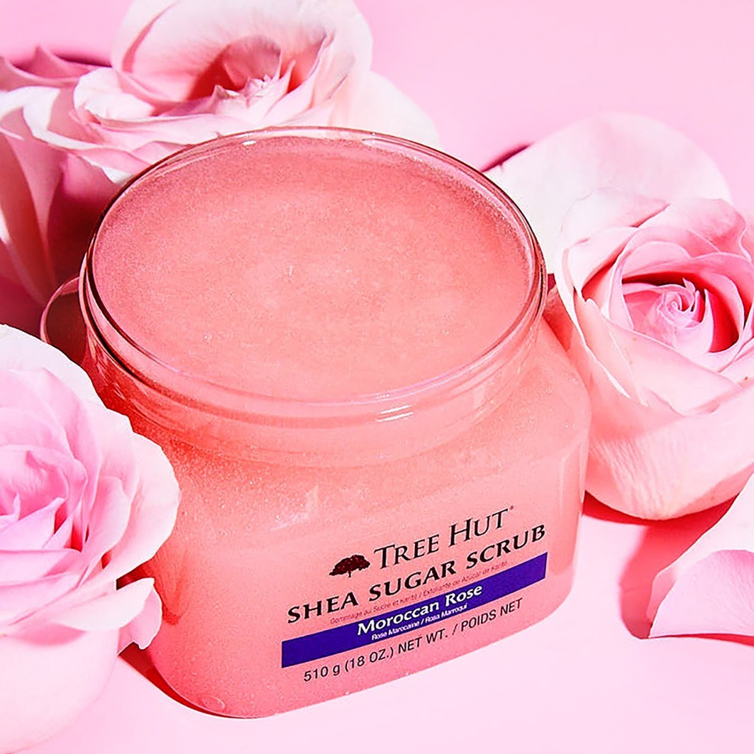Скраб для тела shea sugar scrub moroccan rose Tree Hut, вес 510 гр. — фото 4