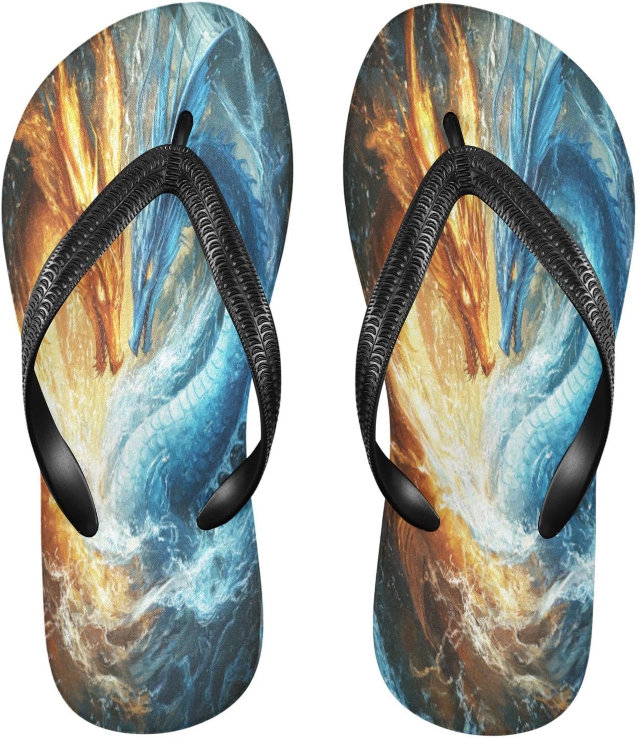 

Мужские и женские пляжные шлепанцы Dragon оранжевого и бирюзового цвета, резиновые, с ремешком, нескользящие, летние тапочки для прогулок Sinestour