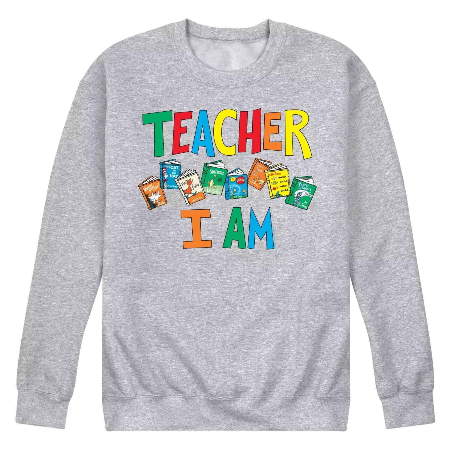

Мужской свитшот с рисунком Dr Seuss Teacher I Am Licensed Character