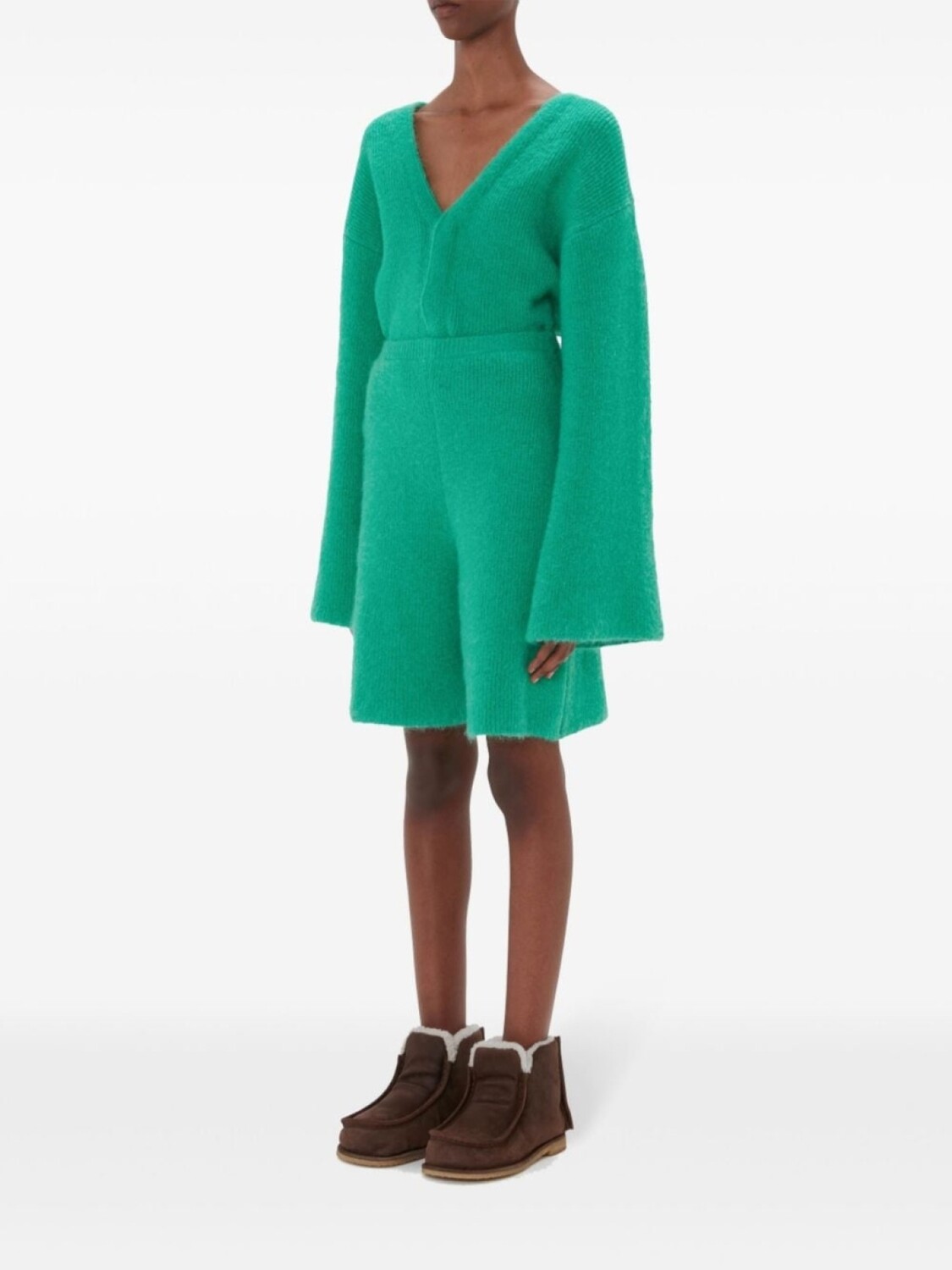 

JW Anderson шорты-бермуды с логотипом, зеленый