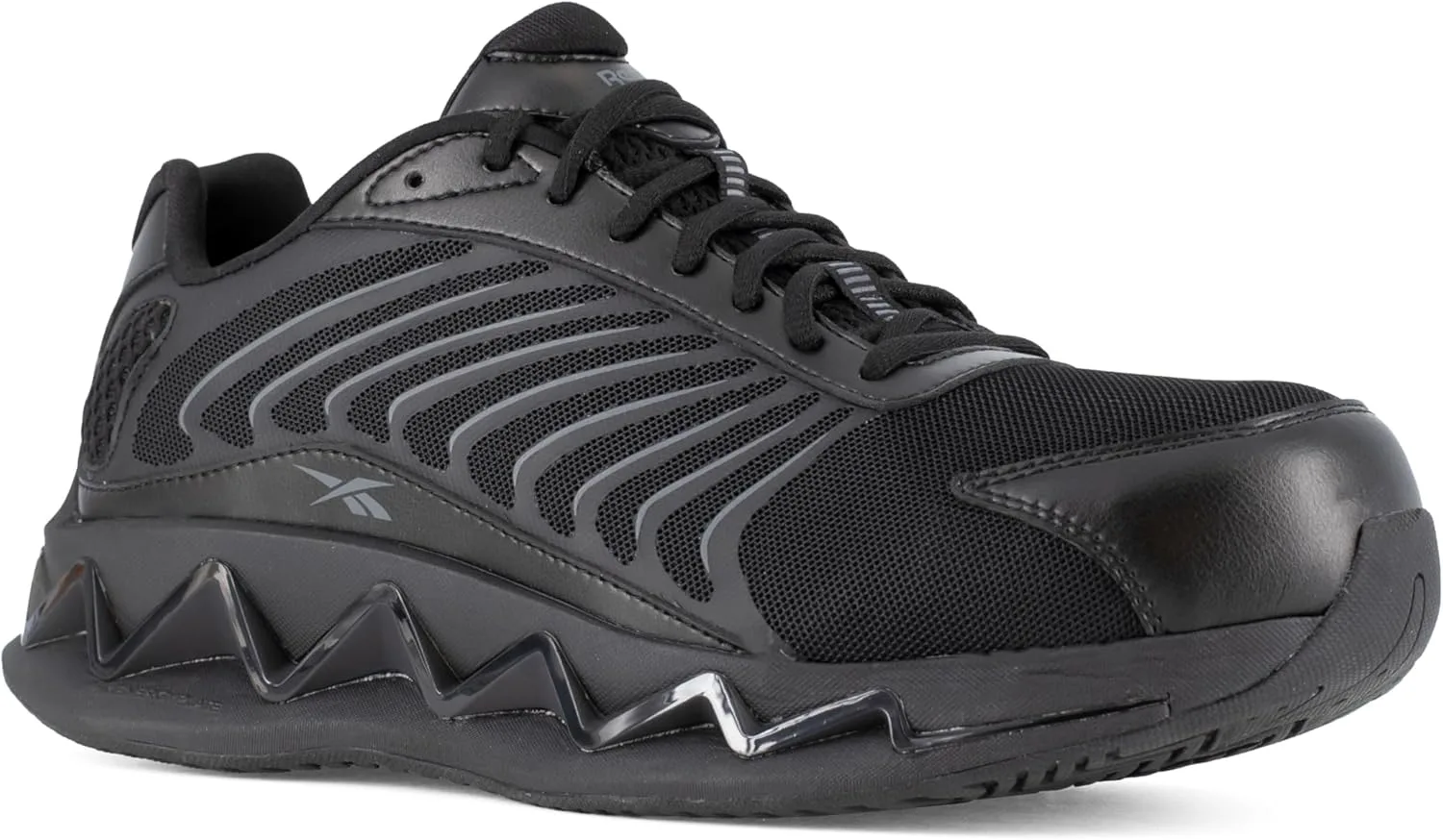 Мужские рабочие ботинки Reebok Zig Elusion Heritage Work черного цвета с композитным носком для работы и защиты