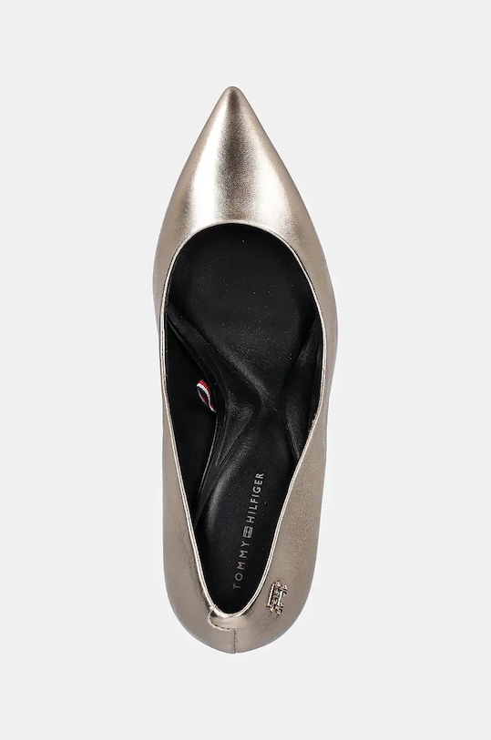 Кожаные туфли-лодочки PARTY POINTED METALLIC PUMP Tommy Hilfiger, золотой — фото 4