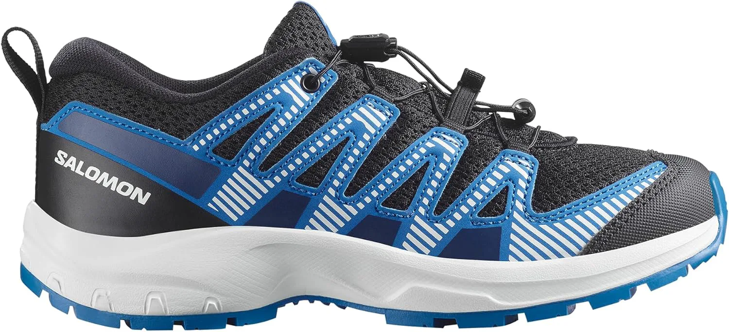 Унисекс-детские кроссовки для трейлраннинга Salomon Kids Xa Pro V8, черный/белый/синий — фото 2