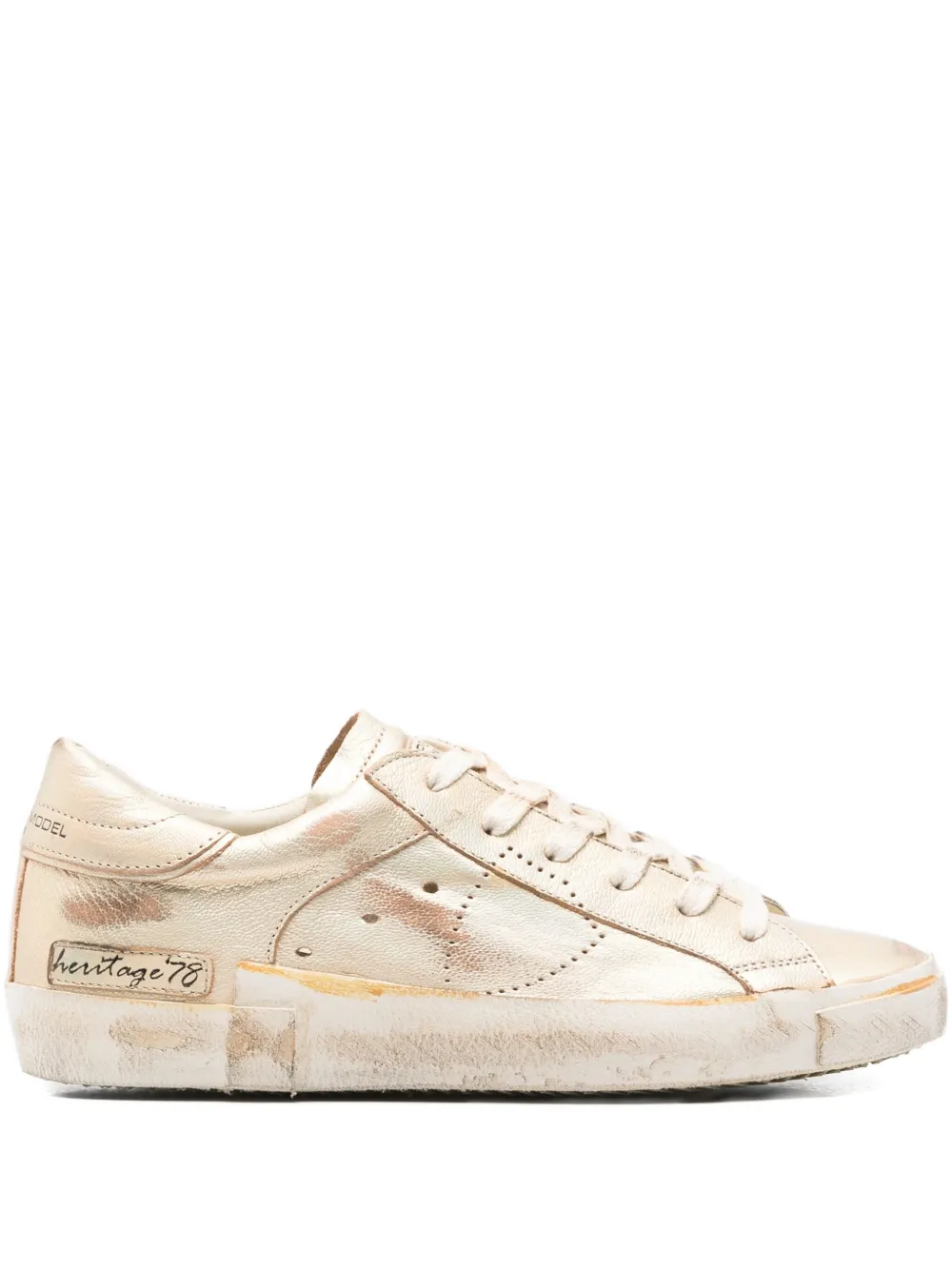 Кроссовки Prsx из металлизированной кожи Philippe Model Paris, синий
