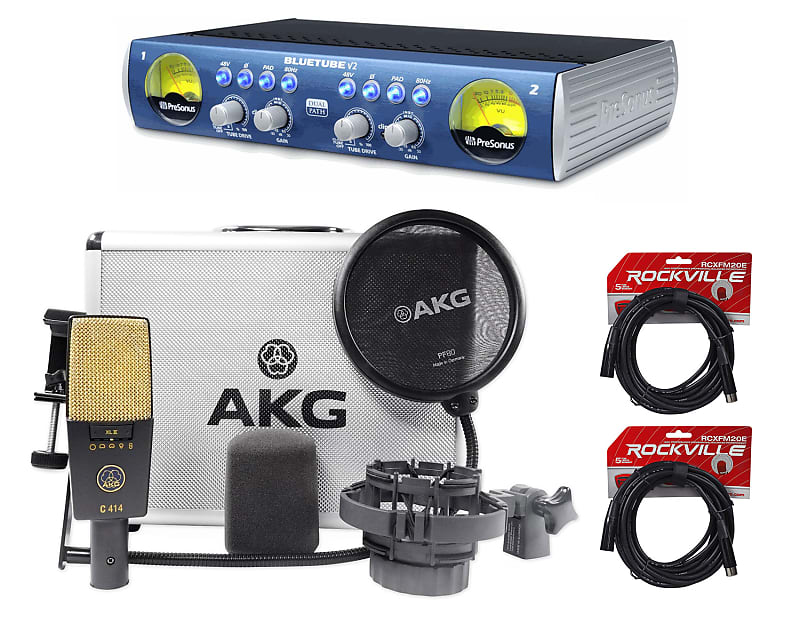 

Студийный конденсаторный микрофон AKG C414 XLII+BLUETUBE V2+(2) RCXFM20E-B