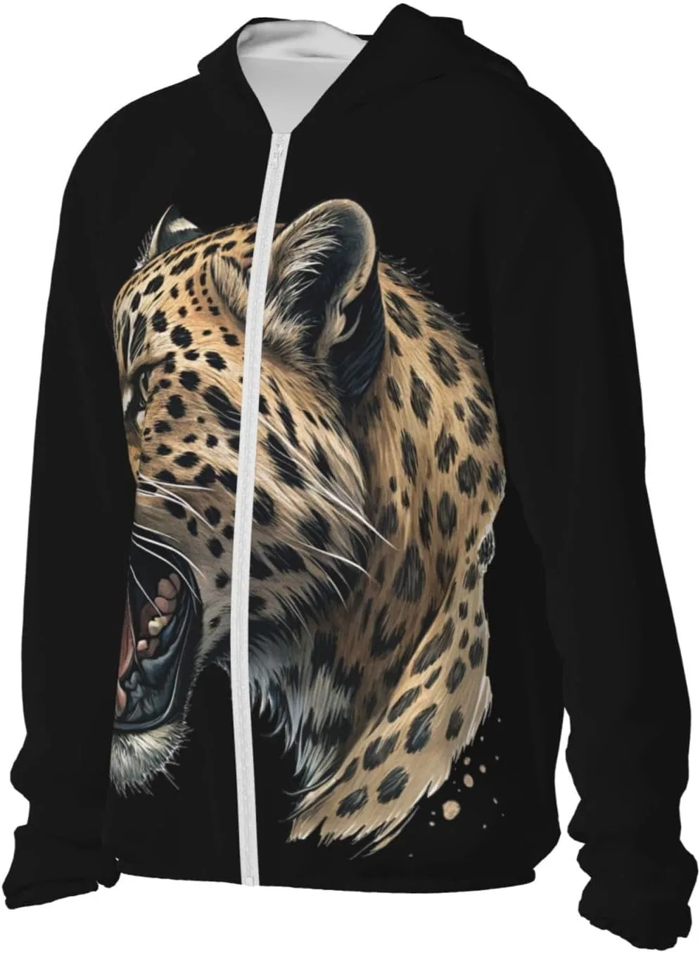 Джерси Jaguar Animal с защитой от солнца, длинный рукав, легкая спортивная одежда с молнией для мужчин и женщин — фото 3