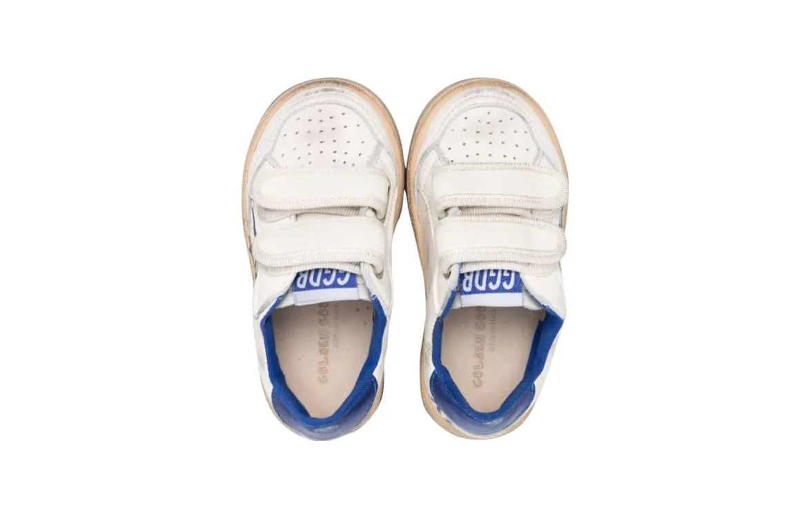 Golden Goose Балетки Ball Star Low top для малышей бело-голубые — фото 4