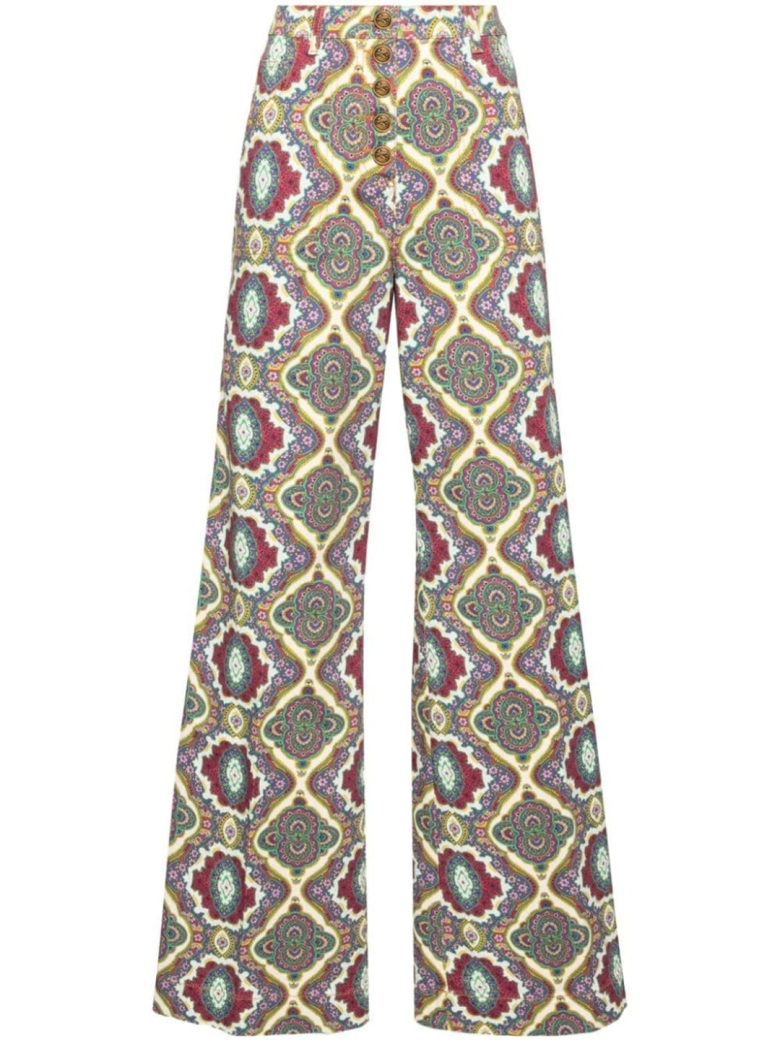 

ETRO расклешенные джинсы с завышенной талией, белый