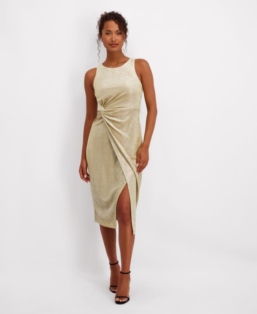

Женское платье без рукавов с фольгированным покрытием Siena, Gold