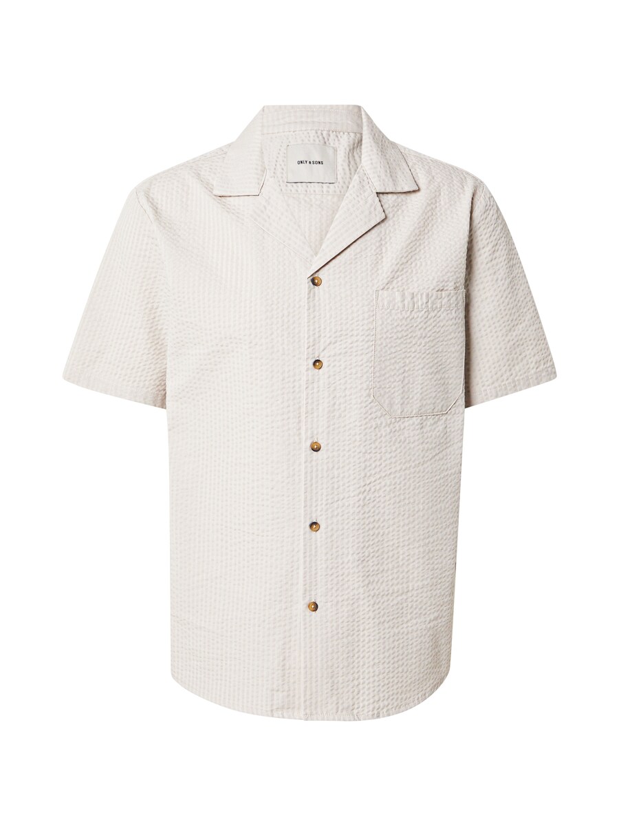 

Рубашка на пуговицах классического кроя Only & Sons ONSEye, Greige