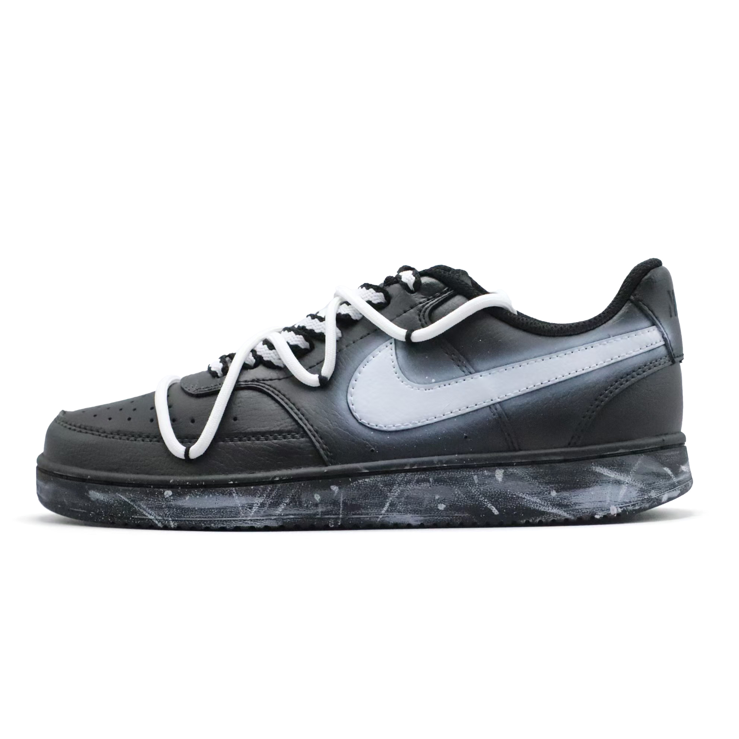 

Nike Кроссовки Court Vision Low Gothic Entwined Slip Resistant Abrasion Resistant низкие повседневные мужские black white