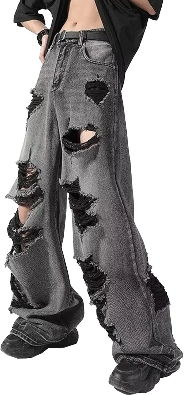 Джинсы с прорезями Urban Denim, Black