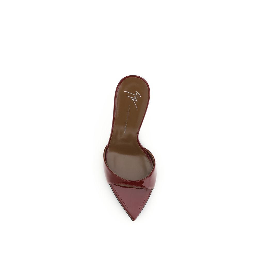Джузеппе Дзанотти Intriigo Мюли Женские Сандалии Giuseppe Zanotti, Bordeaux — фото 4