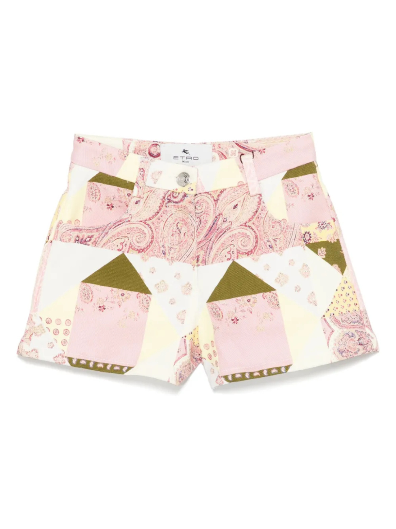 

Шорты с принтом пэчворк ETRO KIDS, розовый
