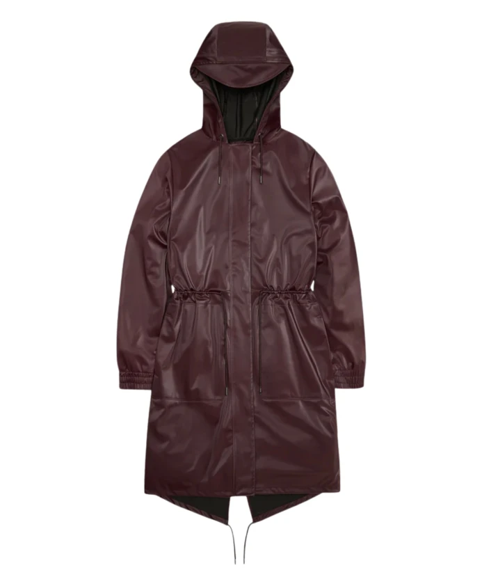 

Парка цвета бордо с завязками в стиле W Rains, красный