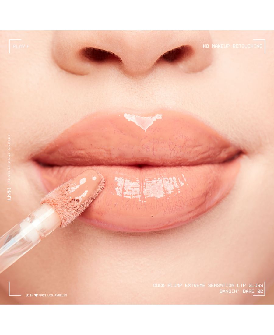 Блеск для губ Duck Plump NYX Professional Makeup, цвет bangin bare — фото 4