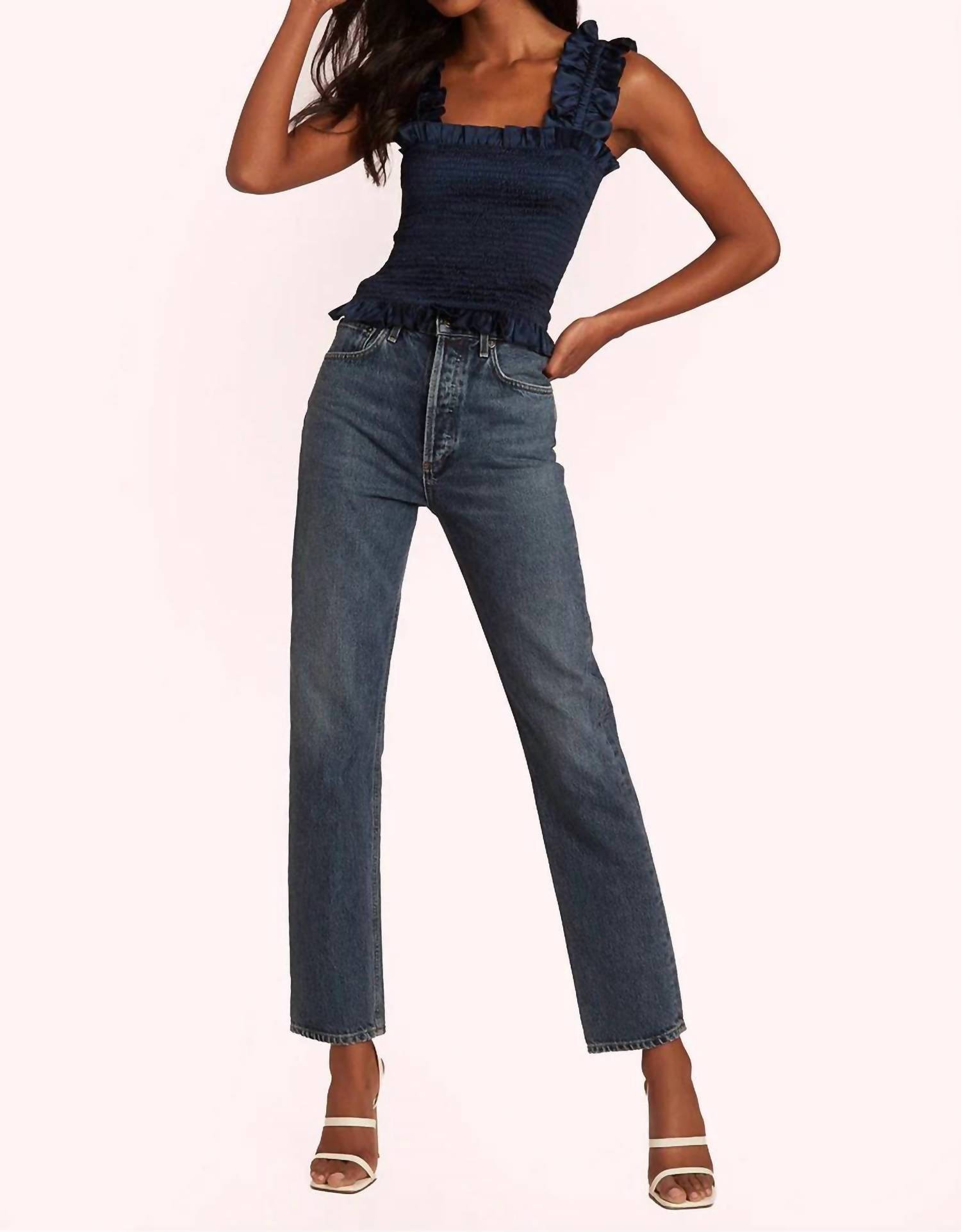 

Топ Adelene в темно-синем цвете Amanda Uprichard