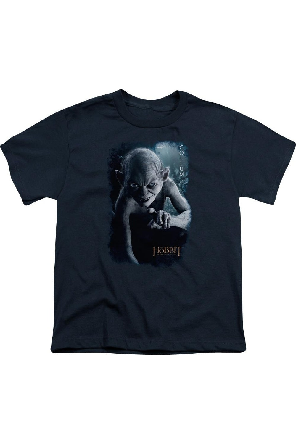 

Футболка с коротким рукавом для детей "The Hobbit" с принтом Голлума Gildan, темно-синий