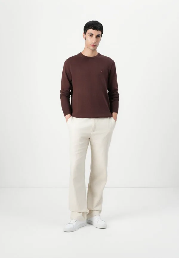 Джемпер с круглым вырезом из кашемира pima org ctn Tommy Hilfiger, Pure Brown — фото 2