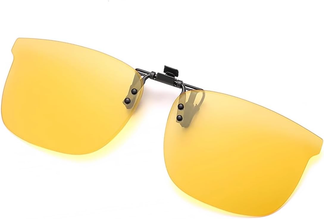 

Поляризованные очки ночного видения LUFF для мужчин и женщин, HD, антибликовые, откидные, с зажимами для очков, для использования на открытом воздухе/вождения, защита от УФ-излучения UV400, 24yellow