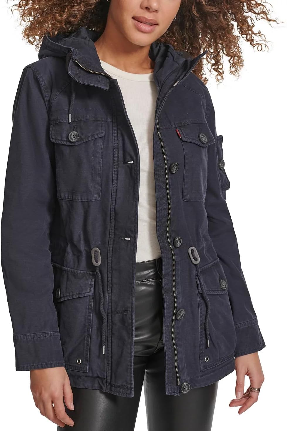 Женская куртка Levi's легкая хлопковая, темно-синий — фото 2