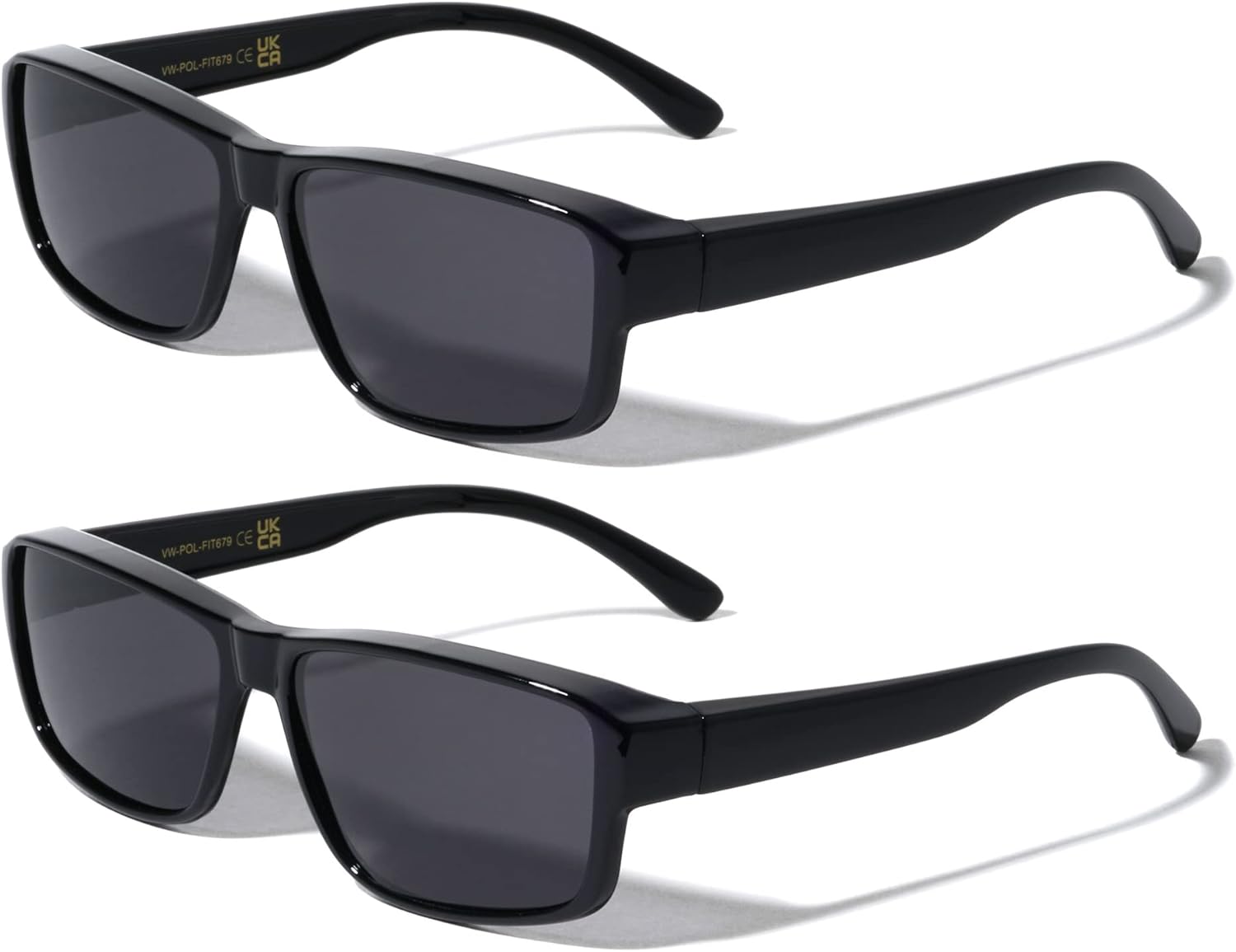 

VWE 2 пары прямоугольных поляризованных очков, надеваются поверх солнцезащитных очков, подходят для ношения поверх очков с диоптриями, 100% защита от УФ-излучения. Для мужчин и женщин V.W.E., 1 Black