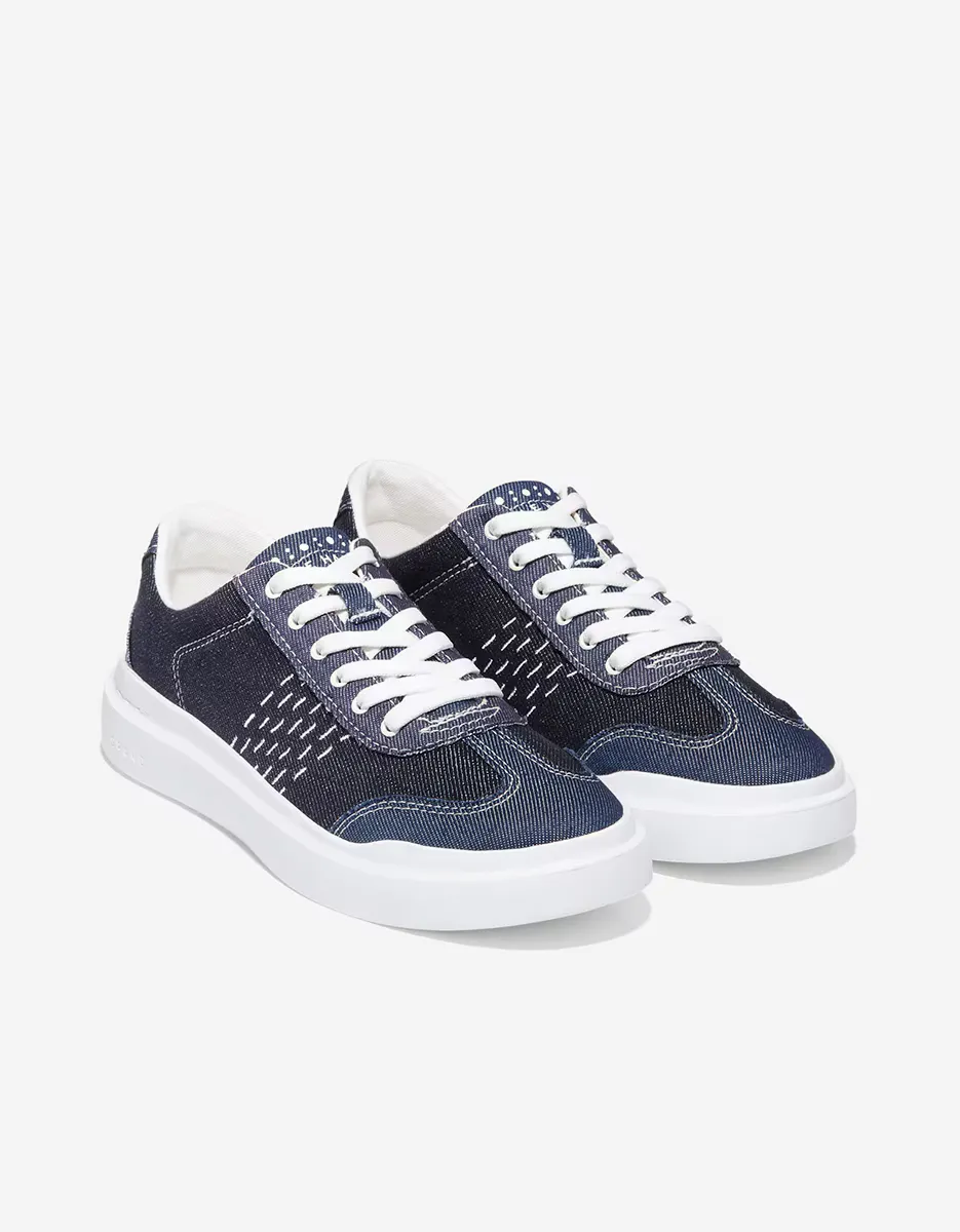 Женские парусиновые кроссовки со шнуровкой Cole Haan, синий — фото 2