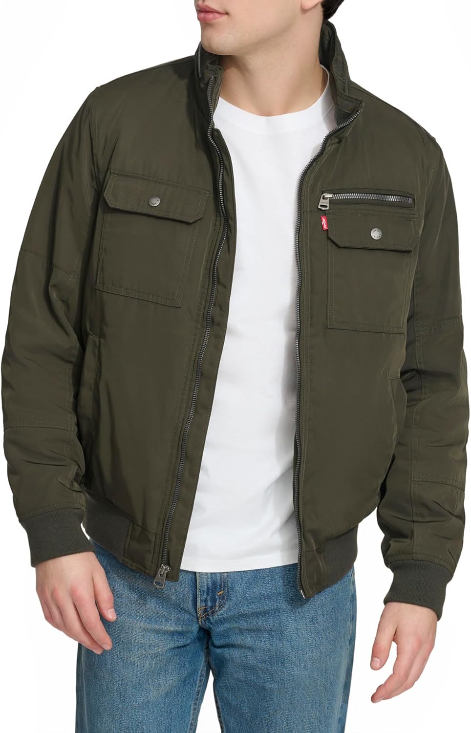 

Мужская куртка-бомбер Levi's с воротником-стойкой, Army Green