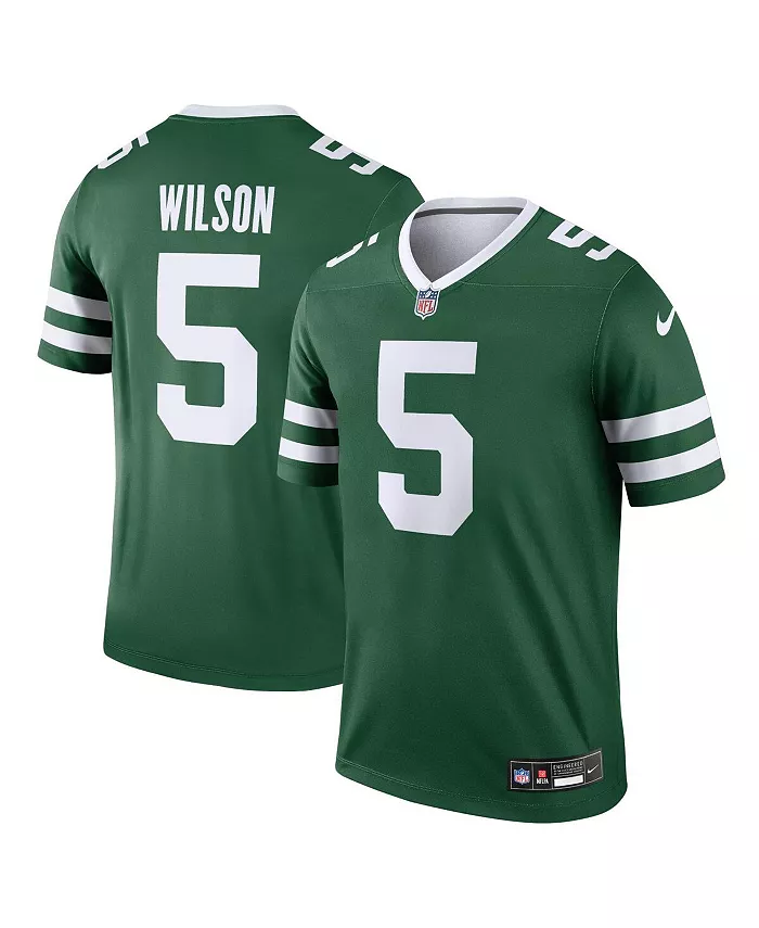 

Мужская классическая альтернативная легендарная футболка Garrett Wilson New York Jets Nike, зеленый