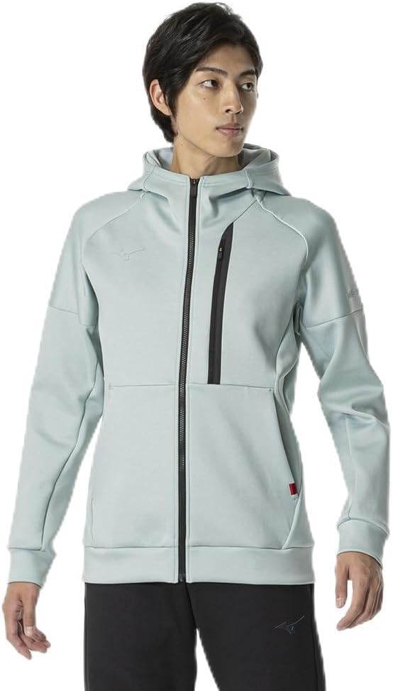 

Толстовка MIZUNO Training Wear Stretch Sweat Hoodie, удобная для движений, унисекс, для взрослых, размер 32MCA050, мятно-зеленый вересковый