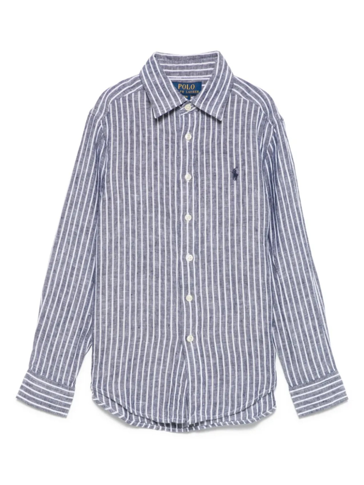 

POLO RALPH LAUREN KIDS рубашка в тонкую полоску, синий