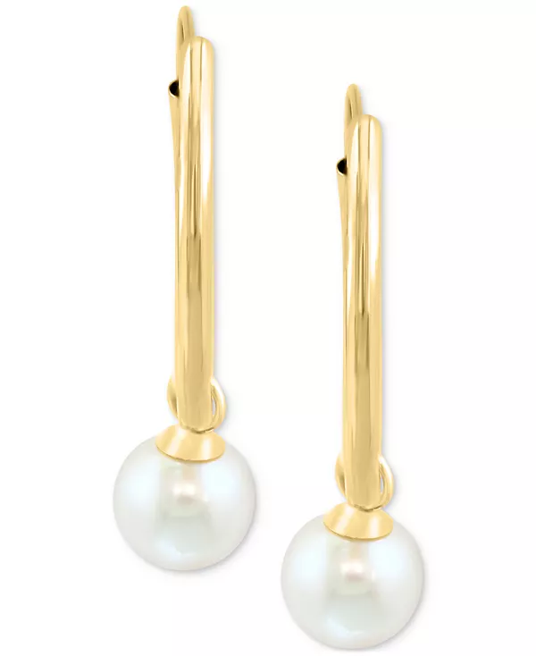 

Маленькие серьги-кольца Effy из культивированного пресноводного жемчуга (5 мм) из 14-каратного золота Effy Collection, gold