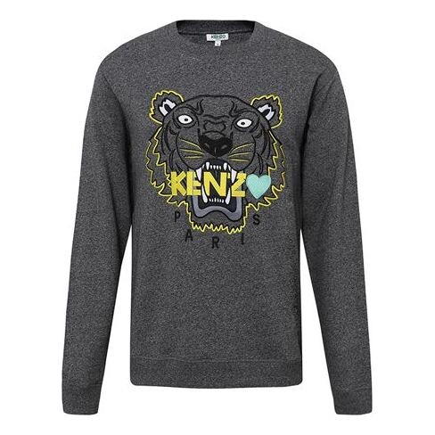 

Толстовка Men's KENZO Love Large Tiger Head Embroidered Dark Grey, серый